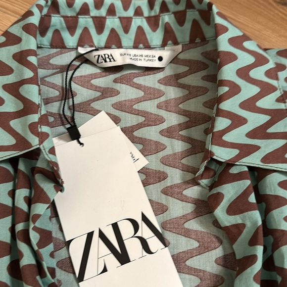 Zara Print Top - Size S - Picture 3 of 5